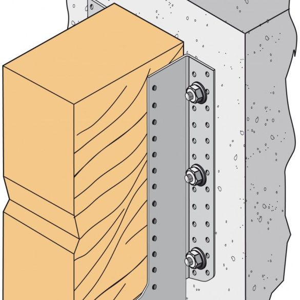 Grand sabot ailes extérieures 100X280 mm GLE660/100/4 ép. 4mm - Simpson
