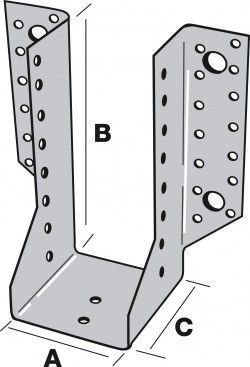Grand sabot ailes extérieures 100X280 mm GLE660/100/4 ép. 4mm - Simpson