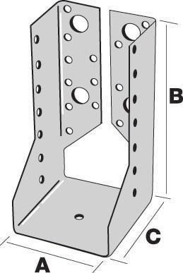 Grand sabot ailes intérieures 100x250 mm ép. 4mm GLI600/100/4 SIMPSON