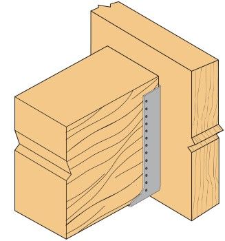 Grand sabot ailes intérieures 100x250 mm ép. 4mm GLI600/100/4 SIMPSON
