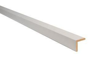 Baguette d'angle pin prépeint blanc 24x24 mm L. 2,40 m
