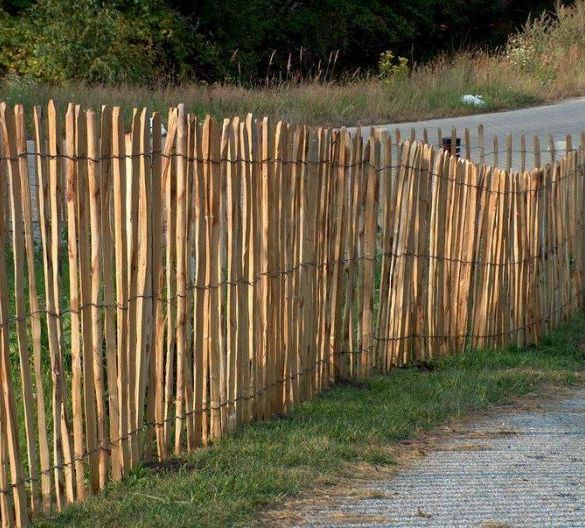 Ganivelle châtaignier fendu H. 1,20 m Long. 10 ml - Écartement 6/7 cm