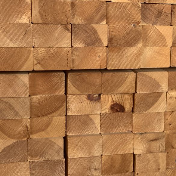 Ossature pin raboté 5,00 m 145x45 mm traité Classe 2