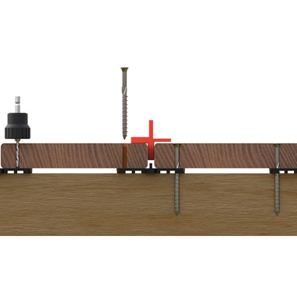 Lame de terrasse en ipé lisse à visser Long. 1,25 m - 140x20 mm