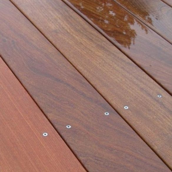 Lame de terrasse en ipé lisse à visser Long. 1,25 m - 140x20 mm