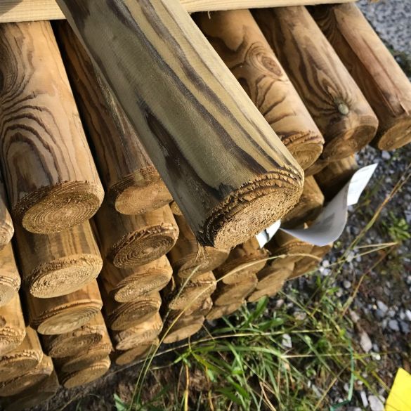 Rondin bois autoclave Ø12 x 250 cm fraisé