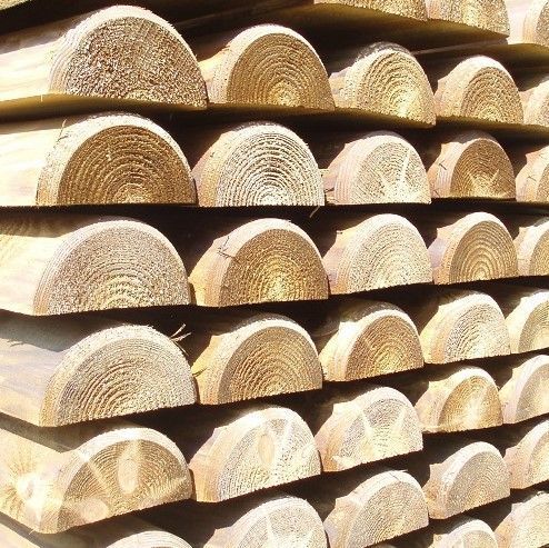 Demi rondin bois autoclave Ø8 x 300 cm 