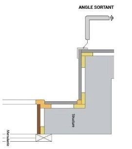 Corniere d'angle sapin Cl3 3000x55x55 mm pour bardage