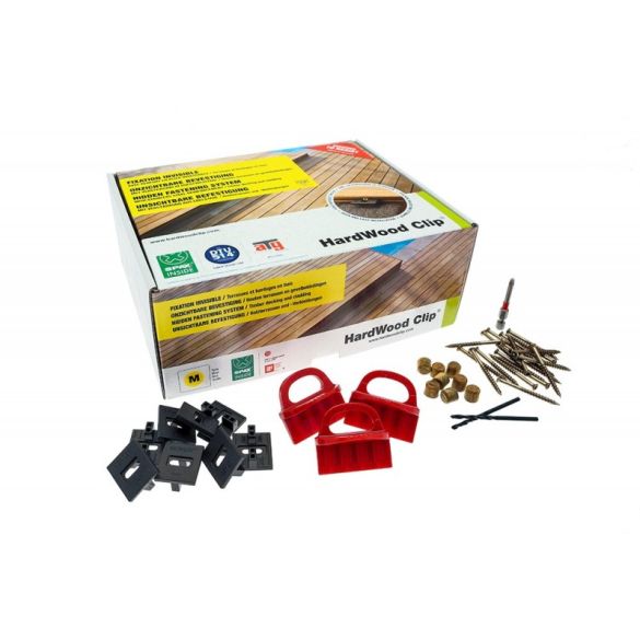 Kit de 185 clips invisibles pour 11m² de terrasse bois - Hardwood NOVLEK