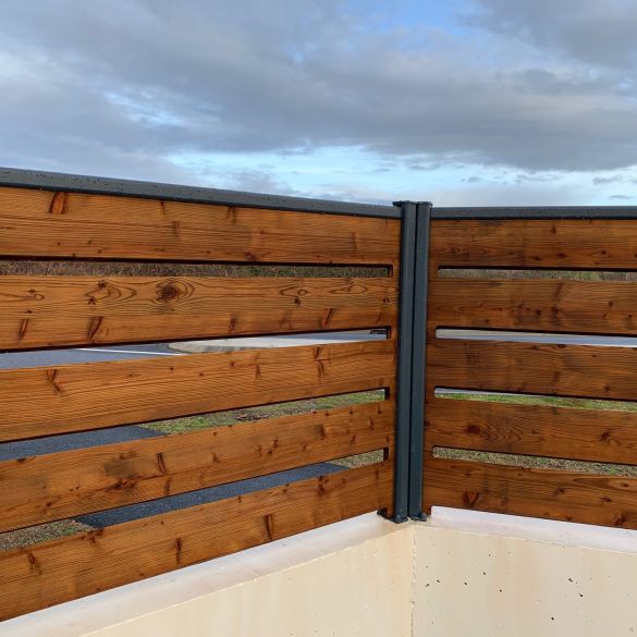 Claustra bois ATHAL Haut. 1,12 m L. 1,65 m autoclave marron