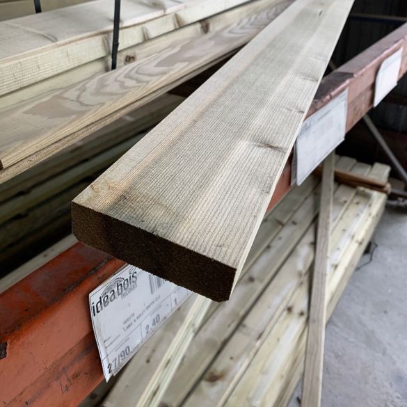 Echarpe à volet 95x27mm Longueur 4,20 m en Sapin traité Classe 3