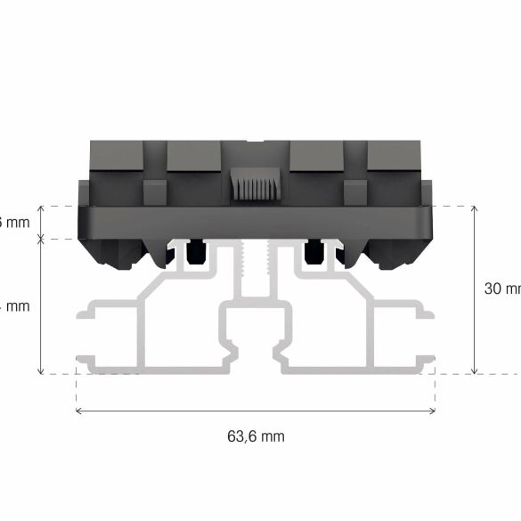 Rail PR24 pour lames de terrasse 120 mm - Long. 1984 mm - GRAD
