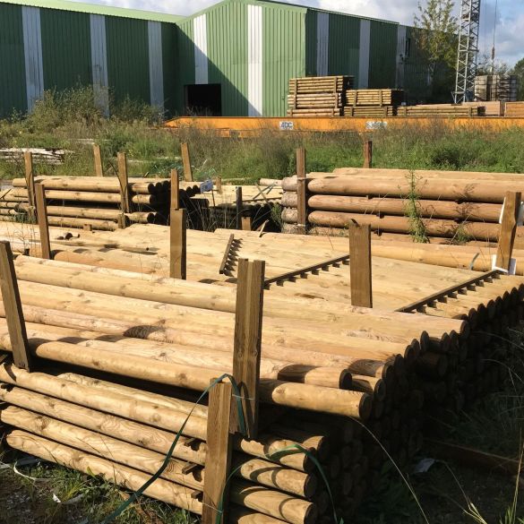 Rondin bois autoclave Ø10 x 400 cm fraisé