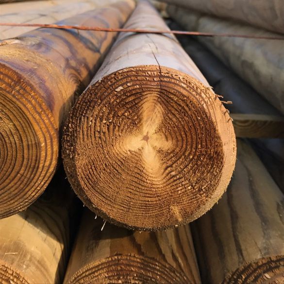 Rondin bois autoclave Ø10 x 400 cm fraisé