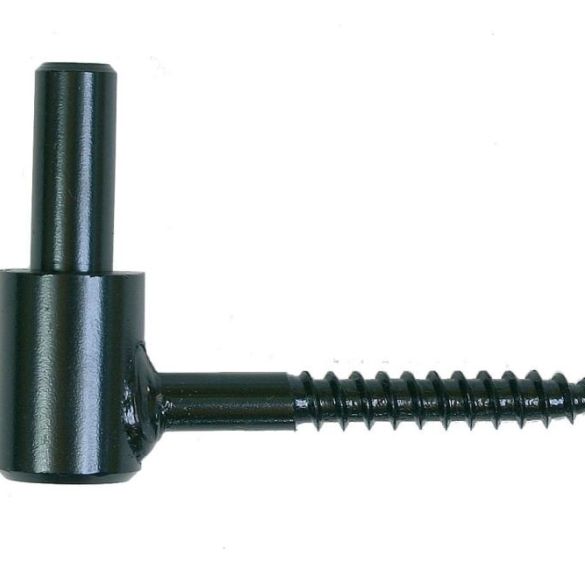 Gond de volet bois Ø14 mm noir en acier - à visser