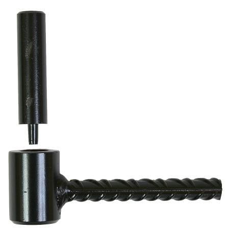 Gond Ø 16mm parpaing/brique L. 130 mm noir - scellement chimique - tige diam. 10mm