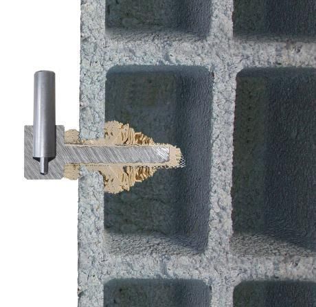 Gond volet Ø 16mm inox A4 L. 70 mm - scellement chimique