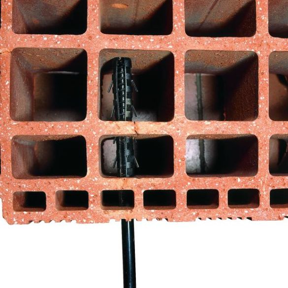 Arrêt de volet matériaux creux L.190 mm Ø10 mm + cheville