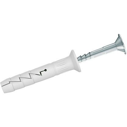 50 Chevilles à frapper Ø8 x 120 mm - Clou-vis nylon tête fraisée - RAWL
