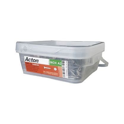 Vis A2 Inox Ø 5x60 mm - TX25 - Tête fraisée - Seau de 1000