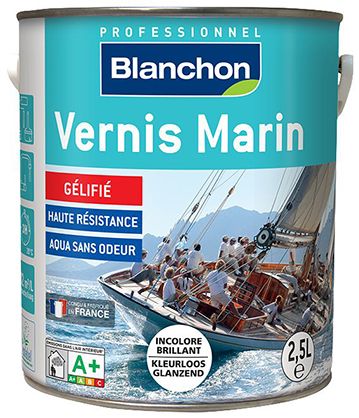 Vernis marin Incolore brillant haute résistance 2,5L - BLANCHON