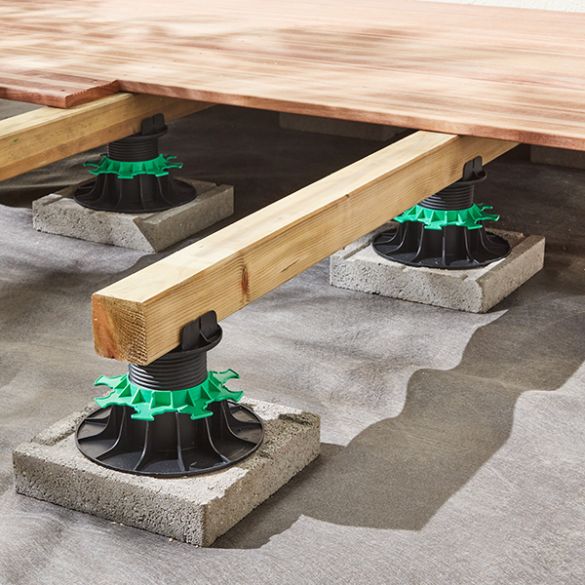 Dalle stabilisatrice 250x250x46 mm pour plot PVC terrasse ALKERN