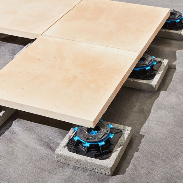 Dalle stabilisatrice 250x250x46 mm pour plot PVC terrasse ALKERN