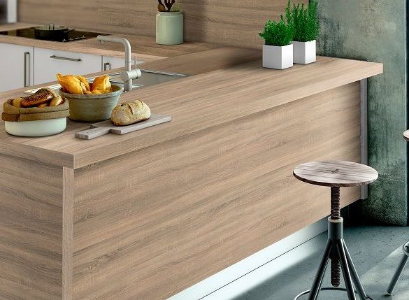 Mélaminé CAMBRIAN OAK 03R Sega 19 mm - 2,85 x 2,10 m - FINSA