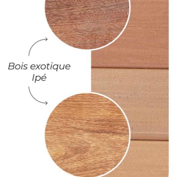 Lame composite Atmosphère Nuances Ipé - 23x138x4000 mm - SILVADEC