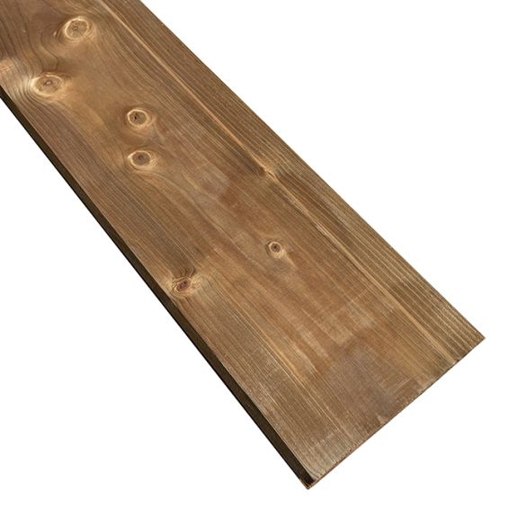 Bardage sapin réversible 2400x145x22 mm traité Classe 3 MARRON