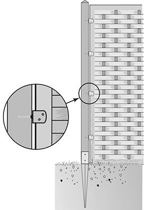 Connecteur de palissade bois SIMPSON - Blister de 4 unités