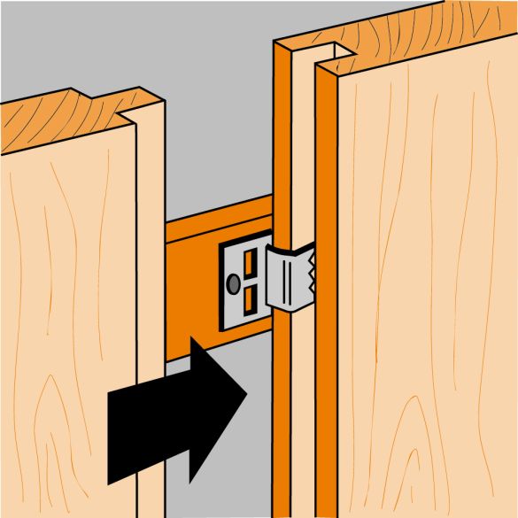 Clip pour lambris bois rainure 5mm - acier galvanisé - boîte de 250 pcs