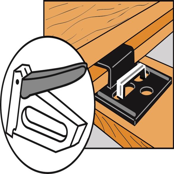 Clip pour lambris bois rainure 5mm - acier galvanisé - boîte de 250 pcs