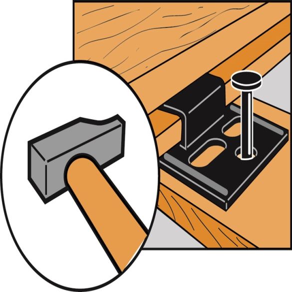 Clip pour lambris bois rainure 5mm - acier galvanisé - boîte de 250 pcs