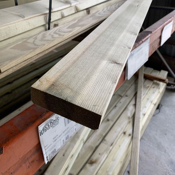 Echarpe à volet 95x27mm Longueur 4,80 m en Sapin traité Classe 3