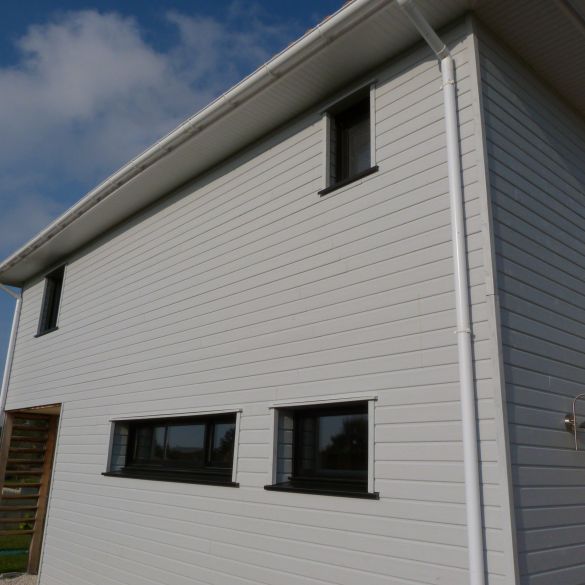 Bardage Extra Line gris lumière 4450x125x20 mm Silverwood