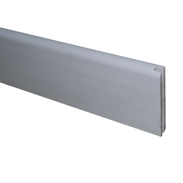 Plinthe bord arrondi en pin prépeint blanc 70x10mm L. 2,40 m