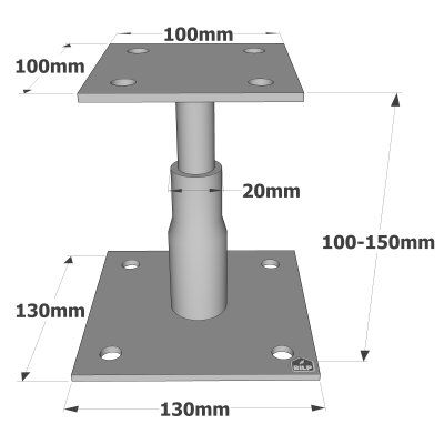 Pied de poteau réglable - APB100/150 - Simpson Strong-Tie