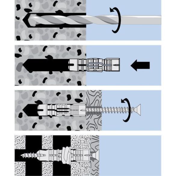 Cheville Nylon multifonction Ø14x70 mm SMART - Boîte de 25