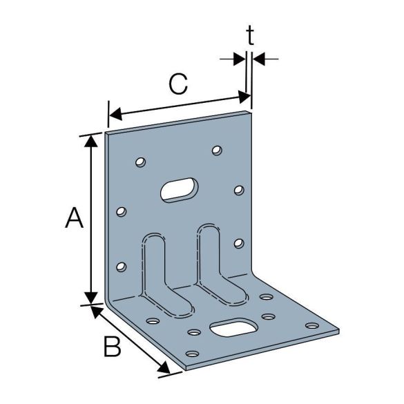 Equerre renforcée E6/2.5 - 120x60x75x2,5 mm SIMPSON