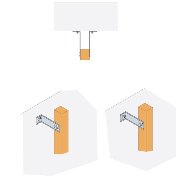 Equerre de bardage ITE EBC140 64x138x53mm ép. 2,5mm SIMPSON