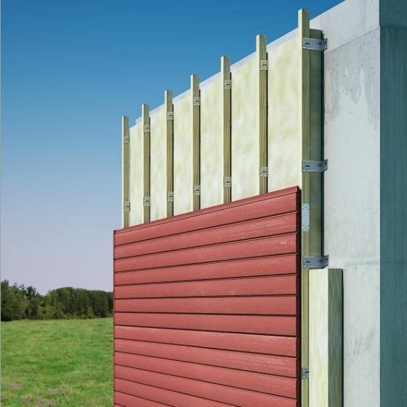 Equerre de bardage ITE EBC160 64x158x53mm ép. 2,5mm SIMPSON