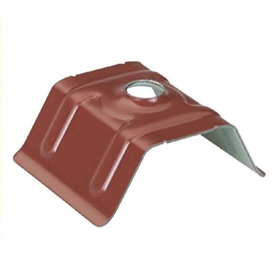 Cavalier galvanisé ROUGE RAL 8012 pour fixation Bacacier - Sachet de 100 pces