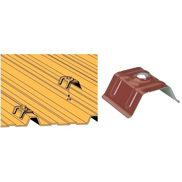 Cavalier galvanisé GRIS RAL 7016 pour fixation Bacacier - Sachet de 100 pces