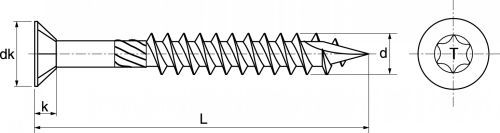 Vis inox A4 pour bois tendres Tête anti-fendage Ø 5x50 mm - Boîte de 400