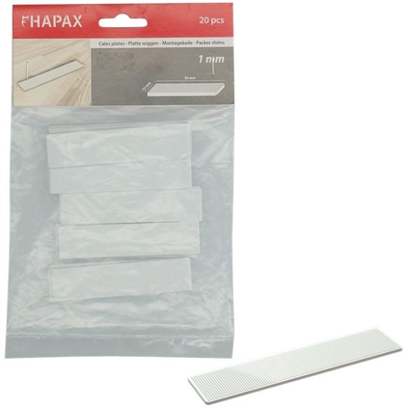 20 Cales plates 1 mm pour lambourdes terrasse HAPAX