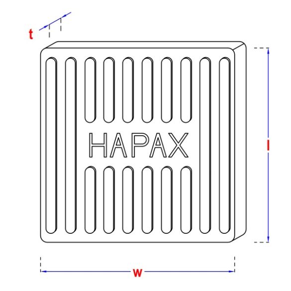 Tampons d'isolation terrasse en EPDM 100x100x10 mm - Boîte de 18 pcs