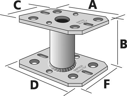 Pied de poteau mini 80 mm - PPMINI80 - Simpson Strong-Tie