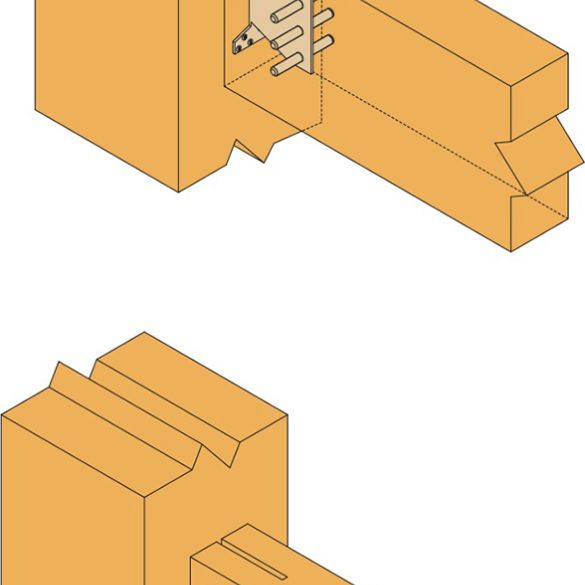 Étrier à encoche et âme intérieure TU28 254x108 mm SIMPSON