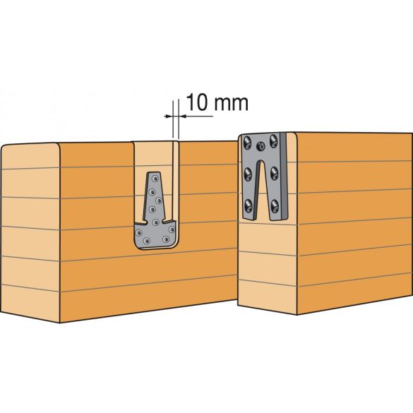 Etrier à queue d'aronde alu 121x60mm ETB120-B pour panne 15x8 cm et 20x8 cm
